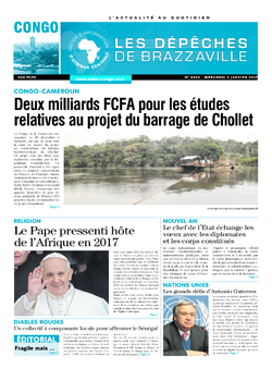 Les Dépêches de Brazzaville : Édition brazzaville du 04 janvier 2017