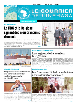 Les Dépêches de Brazzaville : Édition brazzaville du 18 septembre 2019