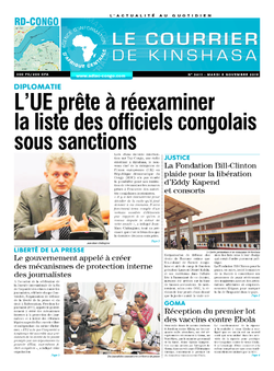 Les Dépêches de Brazzaville : Édition brazzaville du 05 novembre 2019