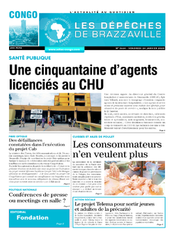 Les Dépêches de Brazzaville : Édition brazzaville du 24 janvier 2020