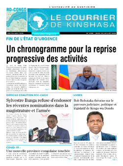 Les Dépêches de Brazzaville : Édition brazzaville du 23 juillet 2020