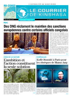 Les Dépêches de Brazzaville : Édition le courrier de kinshasa du 16 octobre 2020