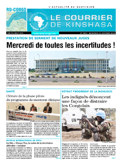 Les Dépêches de Brazzaville : Édition le courrier de kinshasa du 21 octobre 2020