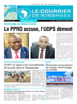 Les Dépêches de Brazzaville : Édition brazzaville du 30 octobre 2020