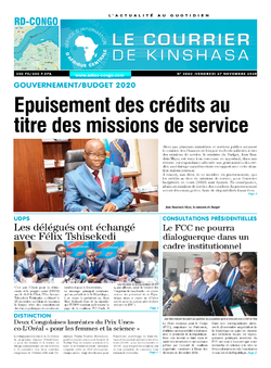 Les Dépêches de Brazzaville : Édition brazzaville du 27 novembre 2020