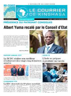 Les Dépêches de Brazzaville : Édition le courrier de kinshasa du 30 novembre 2020