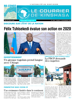 Les Dépêches de Brazzaville : Édition le courrier de kinshasa du 15 décembre 2020