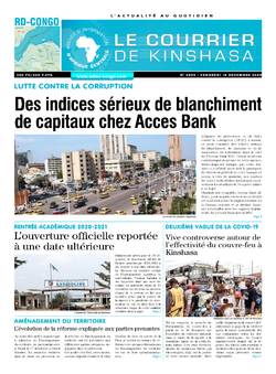 Les Dépêches de Brazzaville : Édition le courrier de kinshasa du 18 décembre 2020