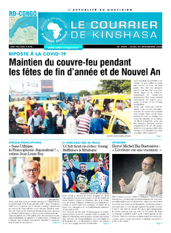 Les Dépêches de Brazzaville : Édition brazzaville du 24 décembre 2020