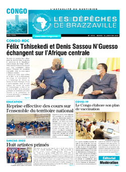 Les Dépêches de Brazzaville : Édition brazzaville du 12 janvier 2021