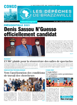 Les Dépêches de Brazzaville : Édition brazzaville du 25 janvier 2021