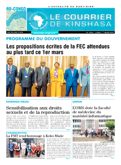 Les Dépêches de Brazzaville : Édition brazzaville du 01 mars 2021