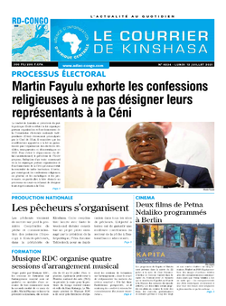 Les Dépêches de Brazzaville : Édition le courrier de kinshasa du 12 juillet 2021