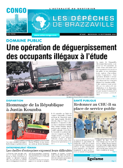 Les Dépêches de Brazzaville : Édition brazzaville du 15 septembre 2021