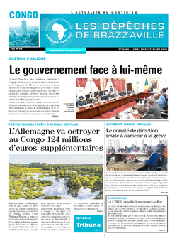 Les Dépêches de Brazzaville : Édition brazzaville du 20 septembre 2021