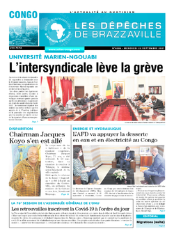 Les Dépêches de Brazzaville : Édition brazzaville du 22 septembre 2021