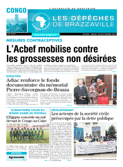 Les Dépêches de Brazzaville : Édition brazzaville du 28 septembre 2021