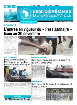 Les Dépêches de Brazzaville : Édition brazzaville du 21 octobre 2021