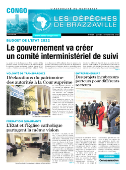 Les Dépêches de Brazzaville : Édition brazzaville du 25 octobre 2021