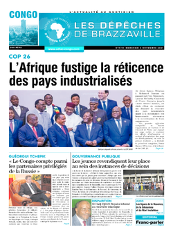 Les Dépêches de Brazzaville : Édition brazzaville du 03 novembre 2021