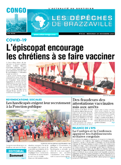 Les Dépêches de Brazzaville : Édition brazzaville du 24 novembre 2021