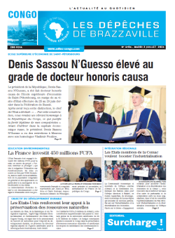 Les Dépêches de Brazzaville : Édition brazzaville du 02 juillet 2024