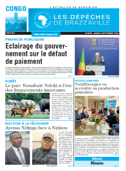 Les Dépêches de Brazzaville : Édition brazzaville du 03 septembre 2024