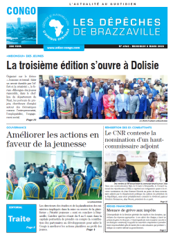 Les Dépêches de Brazzaville : Édition brazzaville du 05 mars 2025